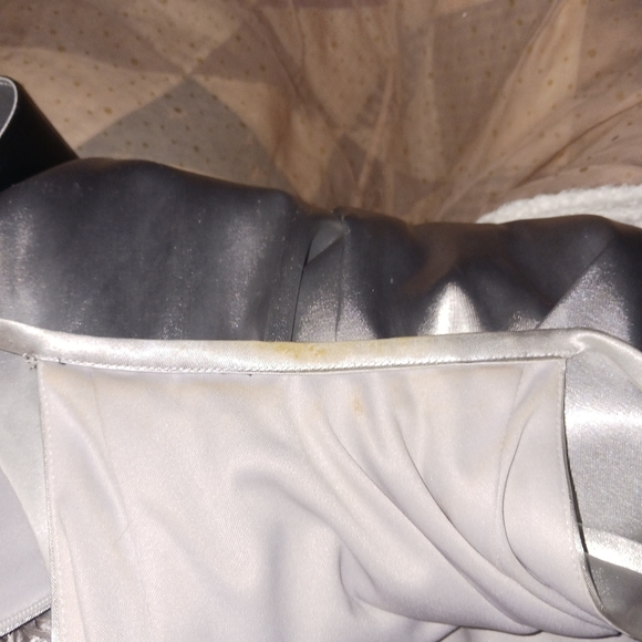 Kristen Davis sleeveless Silver Dress Size 12 - Picture 7 of 13